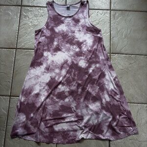Old Navy Sz medium Purple Tie-Dye Sleeveless Dress
